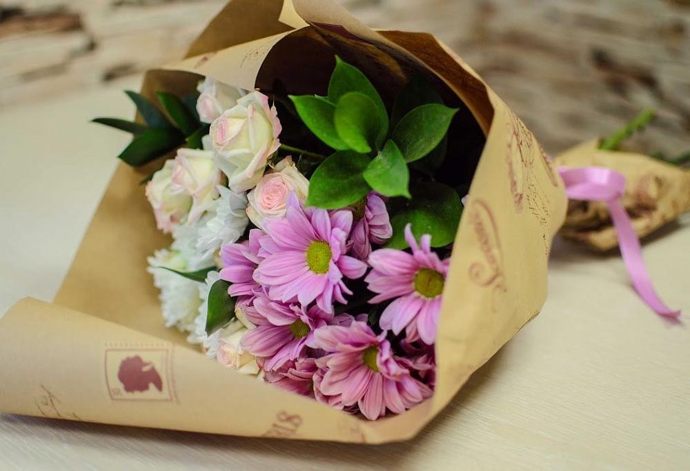 Букет цветов из: Розы и Хризантемы в Глазове