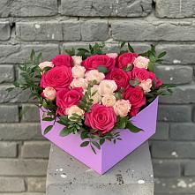 Цветочная композиция из Розы в коробке #REPLACE_PRED# Глазове