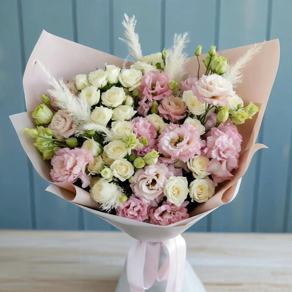 Букет цветов из: Альстромерии и Розы в Глазове