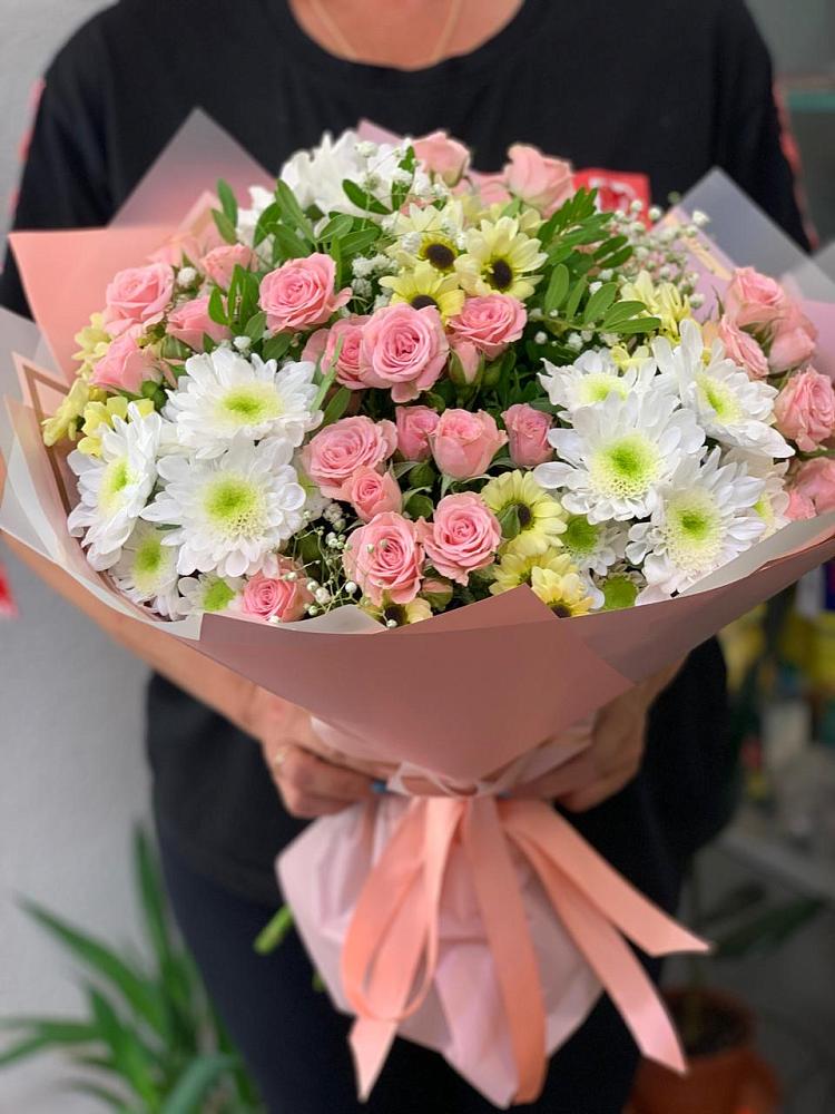 Букет цветов из: Розы и Хризантемы в Глазове