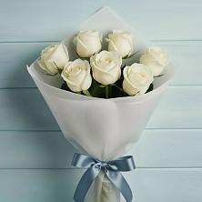 Букет 7 Белых роз Эдлесс Лав в Глазове