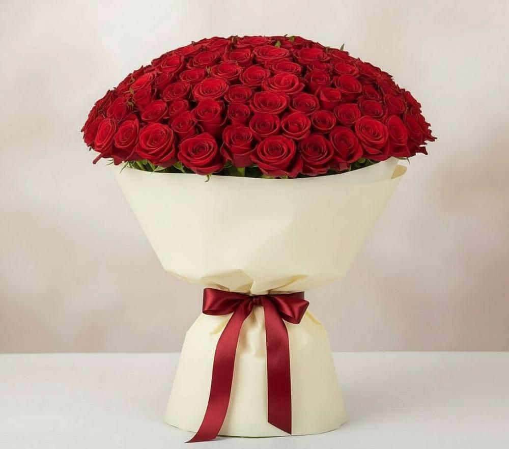 Букет 101 Красная роза Милано в Глазове
