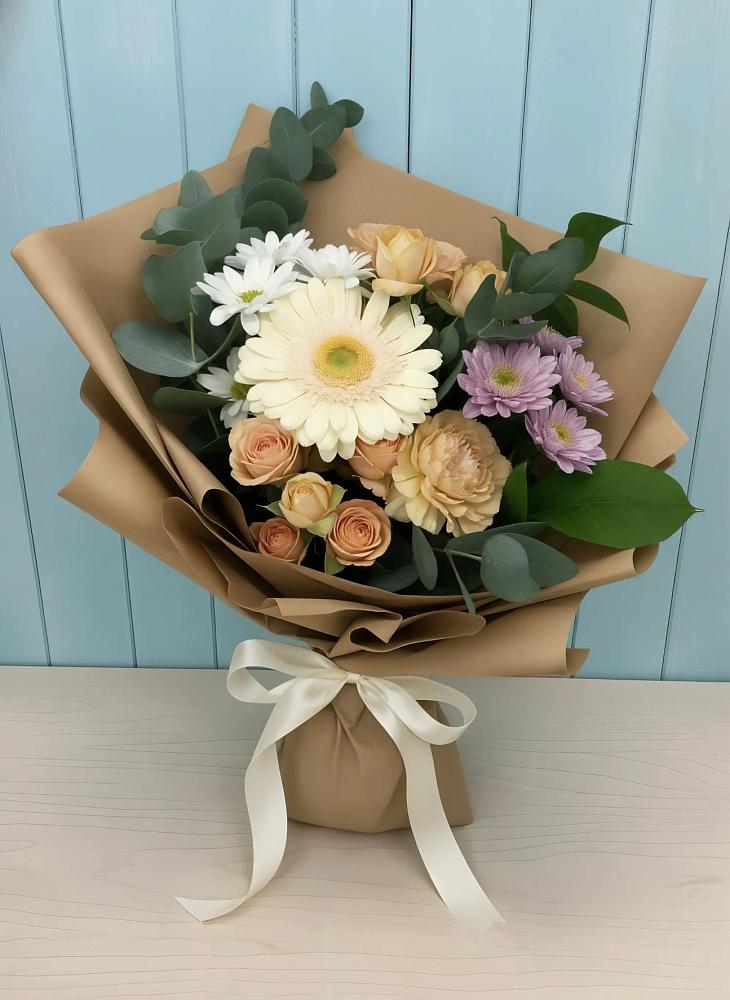 Букет цветов из: Герберы и Хризантемы в Глазове