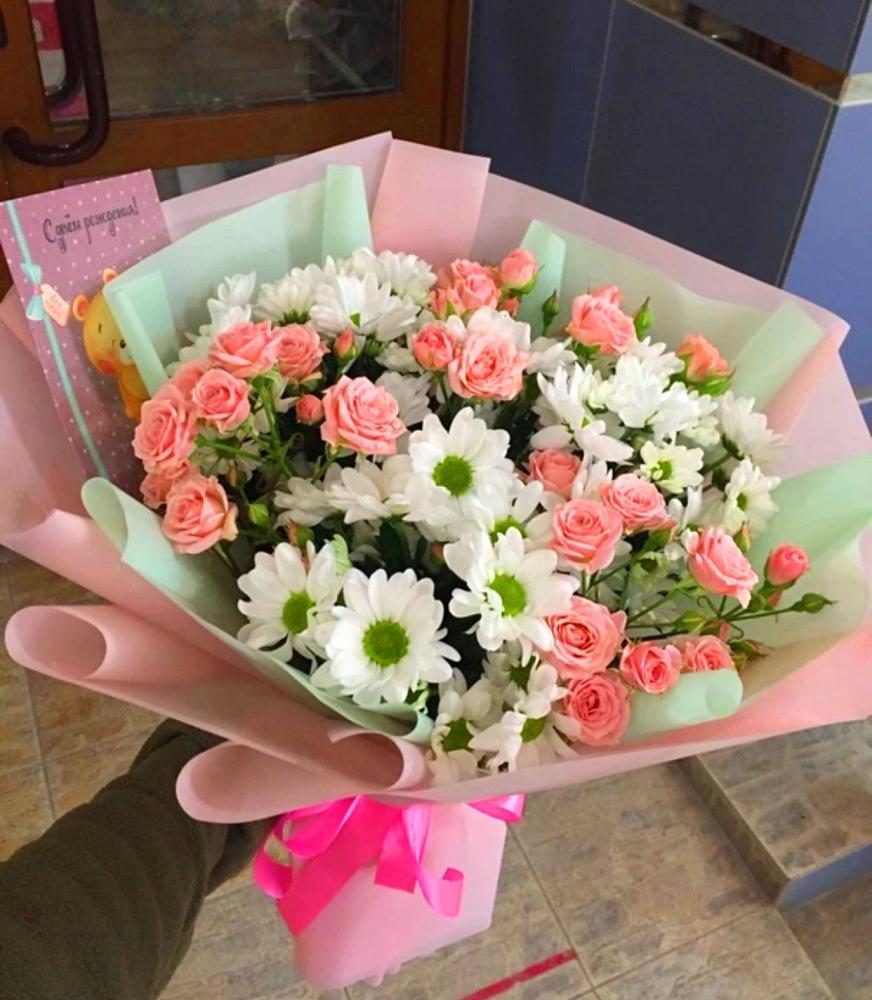 Букет цветов из: Розы и Хризантемы в Глазове