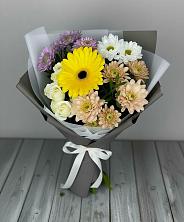 Букет цветов из:  Розы, Герберы и Хризантемы в Глазове