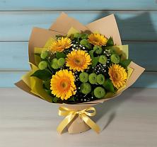 Букет цветов из:  Герберы и Хризантемы в Глазове