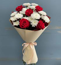 Букет цветов из:  Розы и Хризантемы в Глазове