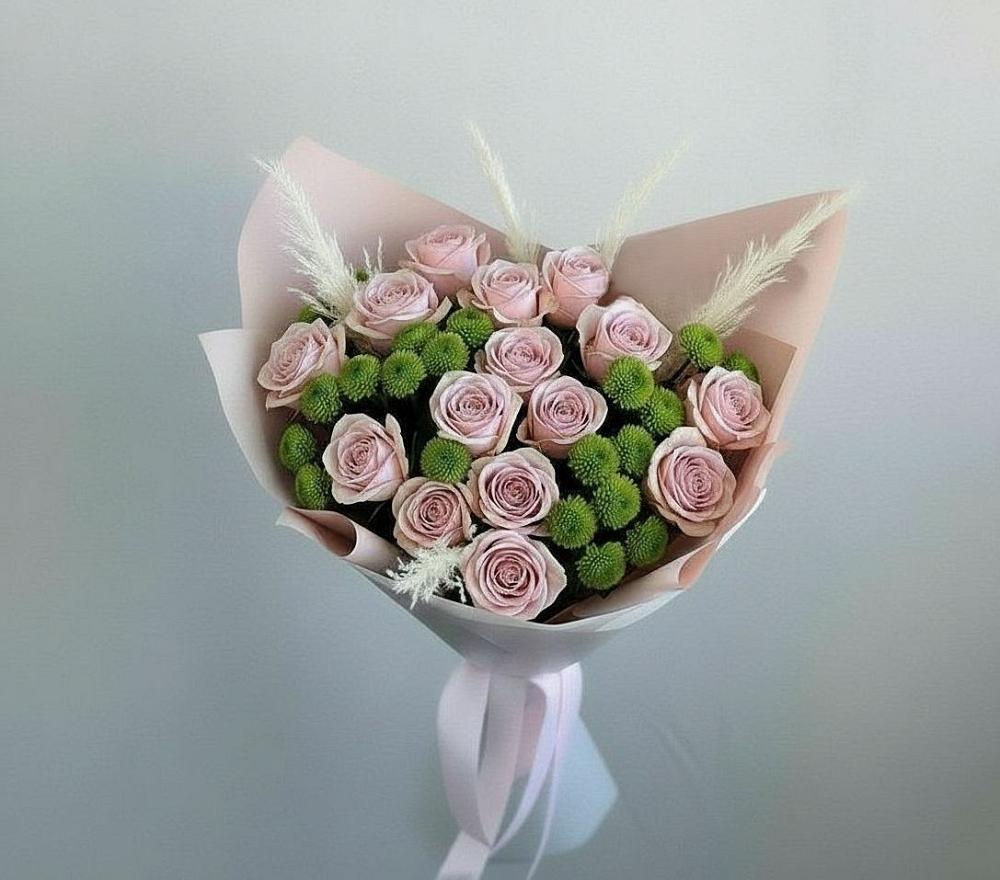 Букет цветов из: Розы и Хризантемы в Глазове