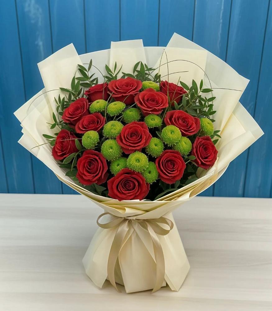 Букет цветов из: Розы и Хризантемы в Глазове