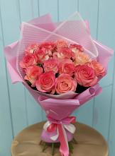 Букет 15 Розовых роз Равель в Глазове
