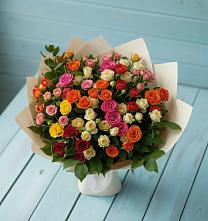 Букет Микс из разноцветных кустовых роз #REPLACE_PRED# Глазове